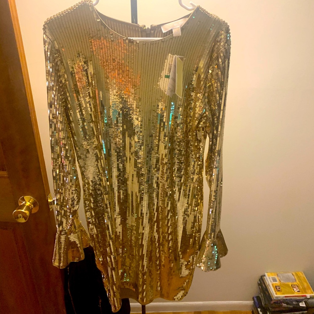 Michael Kors Gold Sequins Dress